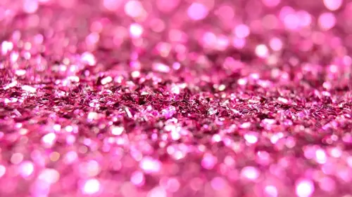 rosa glitter i närbild